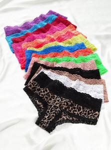 Lace trim hiphugger panties sexy underwear