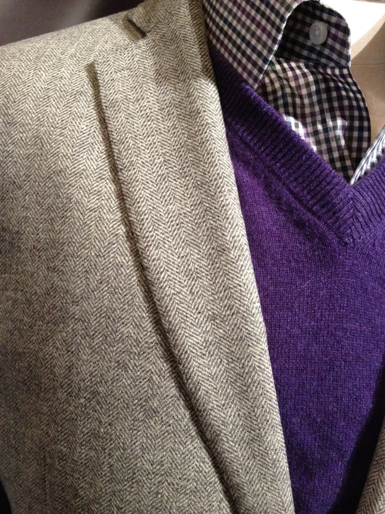 purple cashmere sweater