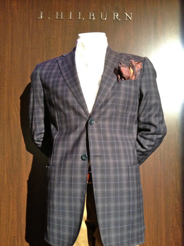 navy plaid sport coat