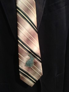 Coat Check Girl rabbit shaped tie