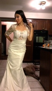 imitation wedding dress