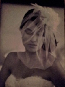 bridal feather half veil Lena Porter bridal feather half veil Lena Porter