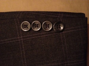 Grey plaid suit by J.Hilburn