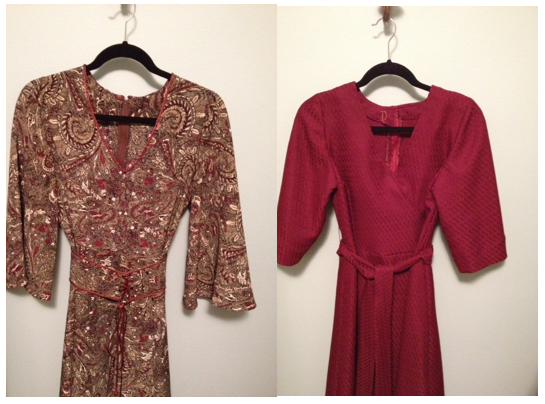 paisley wrap dress, burgundy wrap dress custom made